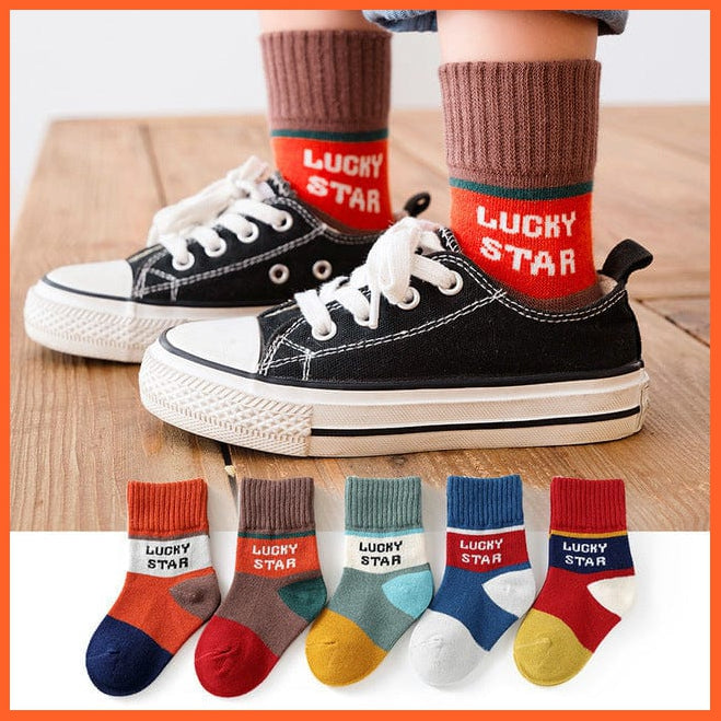 whatagift.com.au kids socks 5Pair/Lot Children Socks Autumn Winter Cotton Breathable Socks