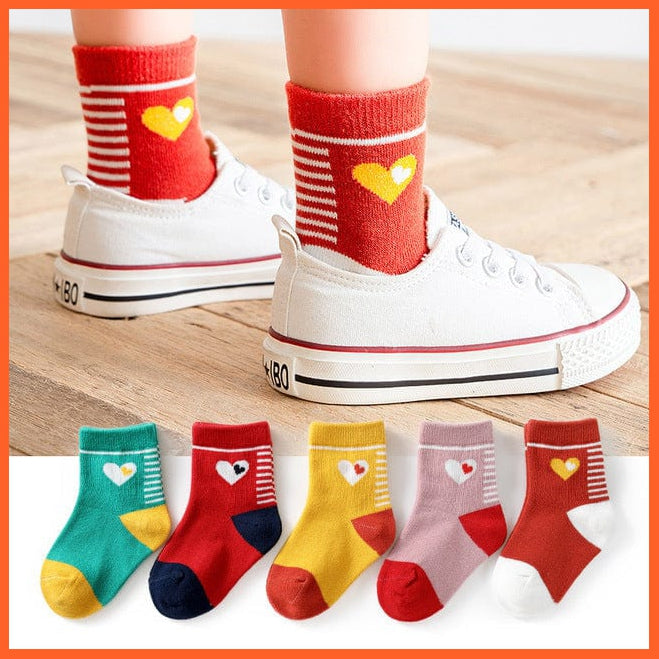whatagift.com.au kids socks 5Pair/Lot Children Socks Autumn Winter Cotton Breathable Socks