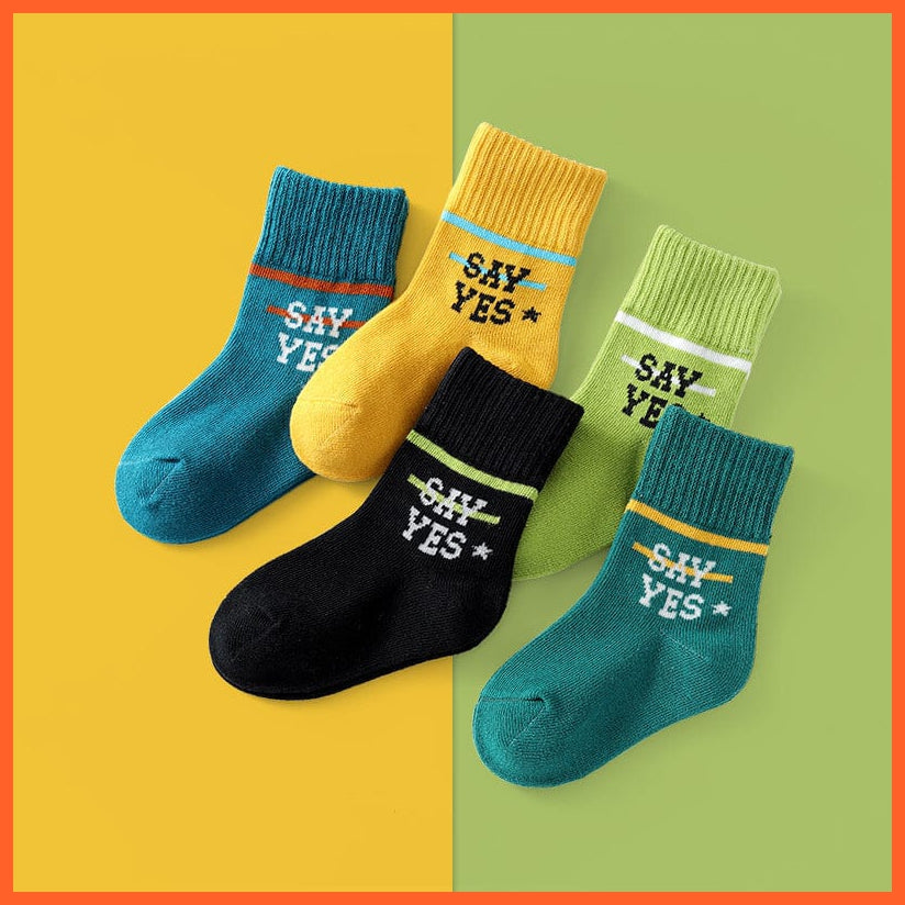 whatagift.com.au kids socks 5Pair/Lot Children Socks Autumn Winter Cotton Breathable Socks