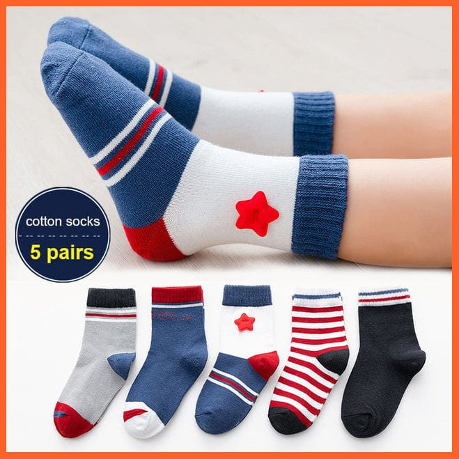 whatagift.com.au kids socks 5Pair/Lot Children Socks Autumn Winter Cotton Breathable Socks
