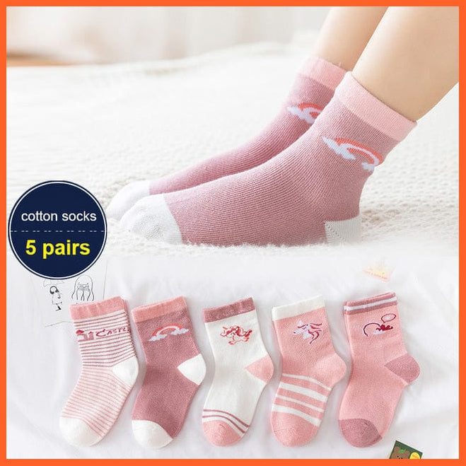 whatagift.com.au kids socks 5Pair/Lot Children Socks Autumn Winter Cotton Breathable Socks