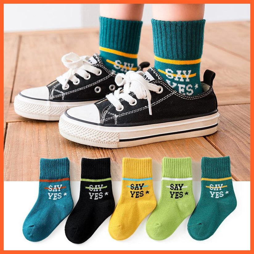 whatagift.com.au kids socks 5Pair/Lot Children Socks Autumn Winter Cotton Breathable Socks