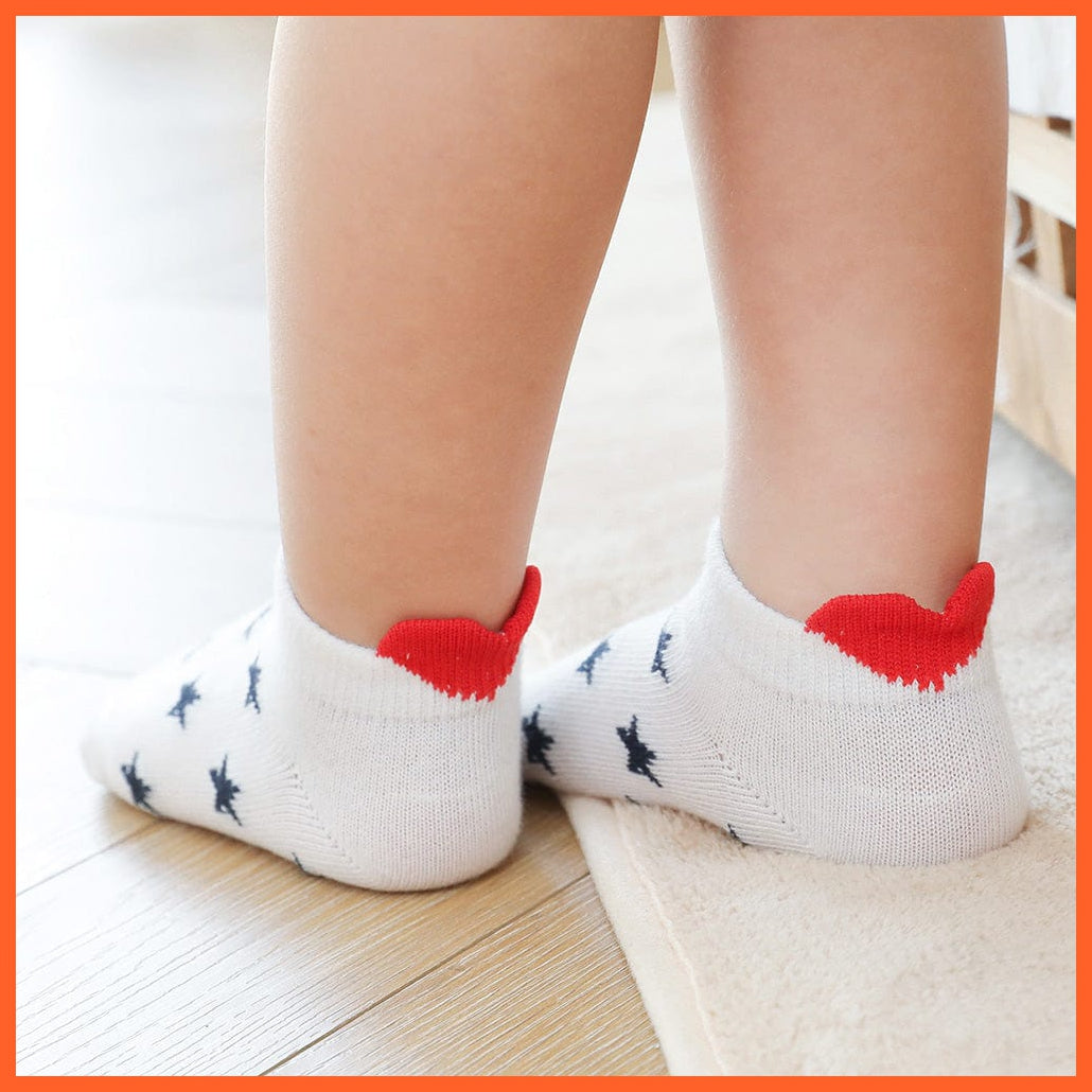 whatagift.com.au kids socks 5Pairs/lot 0-2Y Cute Lovely Short Baby Socks | Red Heart Cotton Mesh Cute Socks