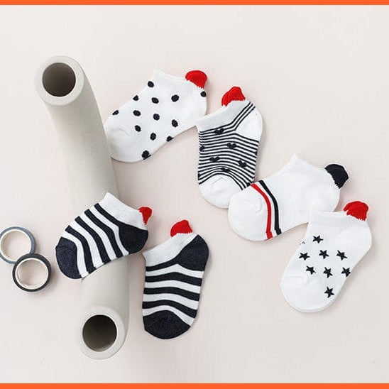 whatagift.com.au kids socks 5Pairs/lot 0-2Y Cute Lovely Short Baby Socks | Red Heart Cotton Mesh Cute Socks