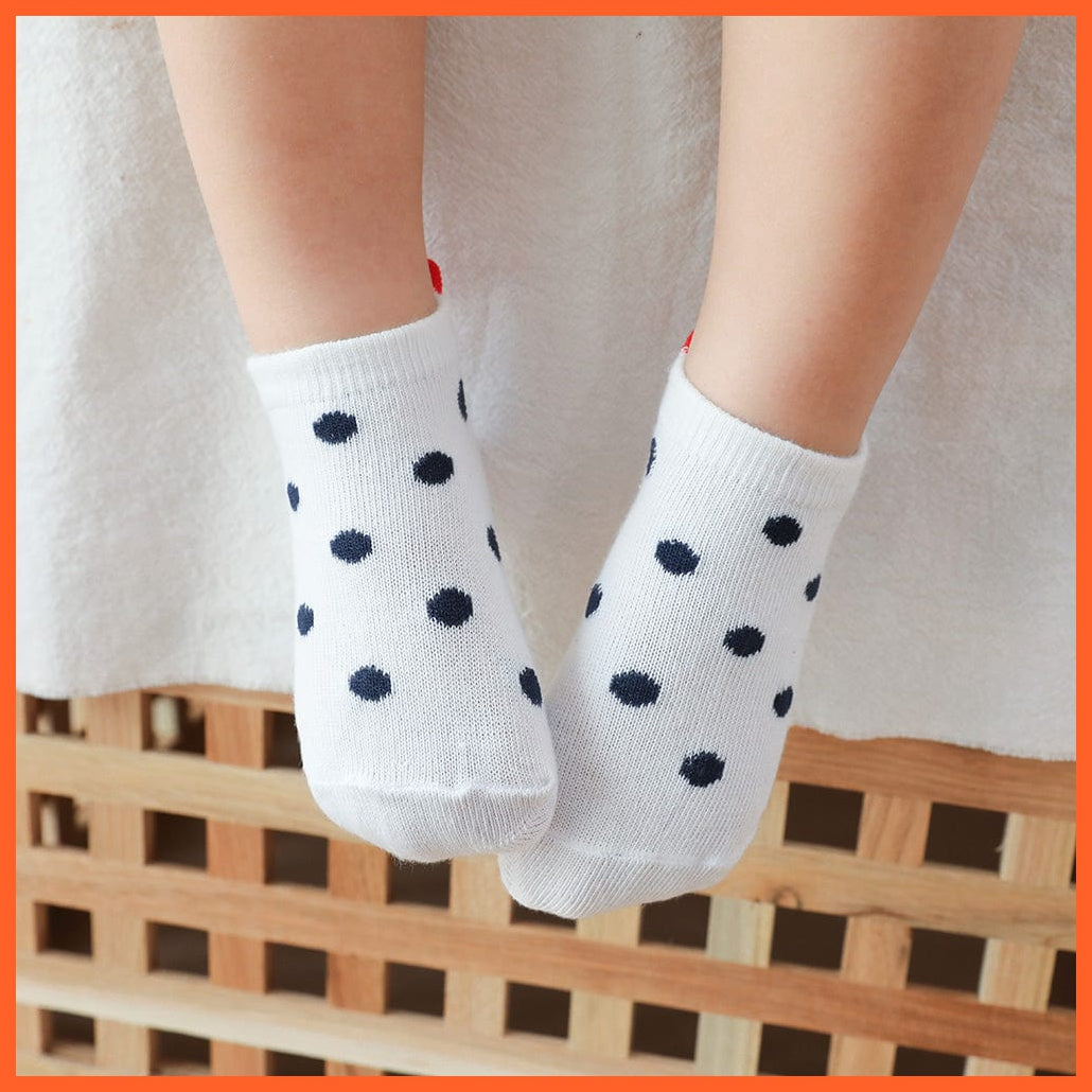 whatagift.com.au kids socks 5Pairs/lot 0-2Y Cute Lovely Short Baby Socks | Red Heart Cotton Mesh Cute Socks