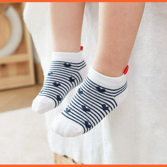 whatagift.com.au kids socks 5Pairs/lot 0-2Y Cute Lovely Short Baby Socks | Red Heart Cotton Mesh Cute Socks