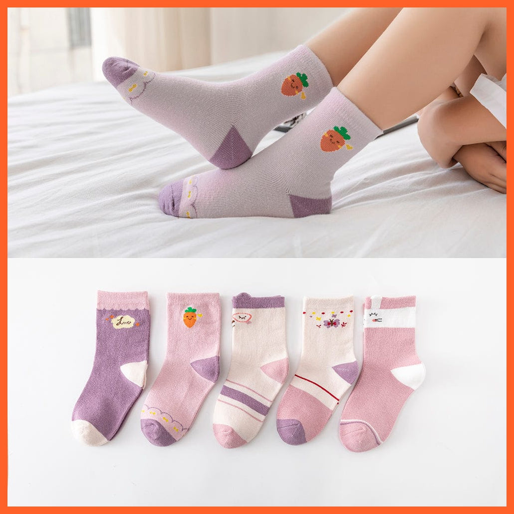 whatagift.com.au kids socks 5Pairs/lot  Baby Winter Warm Kids Socks | Cute Girls Cartoon Animal Kids Socks