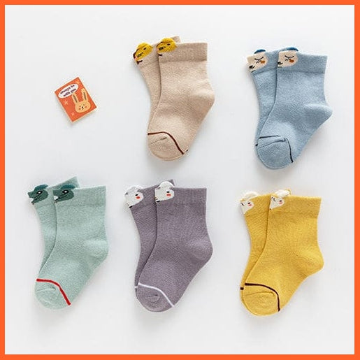 whatagift.com.au kids socks 5Pairs/lot  Baby Winter Warm Kids Socks | Cute Girls Cartoon Animal Kids Socks