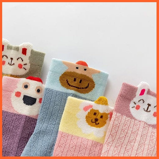 whatagift.com.au kids socks 5Pairs/lot  Baby Winter Warm Kids Socks | Cute Girls Cartoon Animal Kids Socks