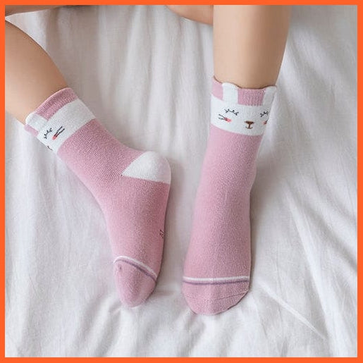 whatagift.com.au kids socks 5Pairs/lot  Baby Winter Warm Kids Socks | Cute Girls Cartoon Animal Kids Socks