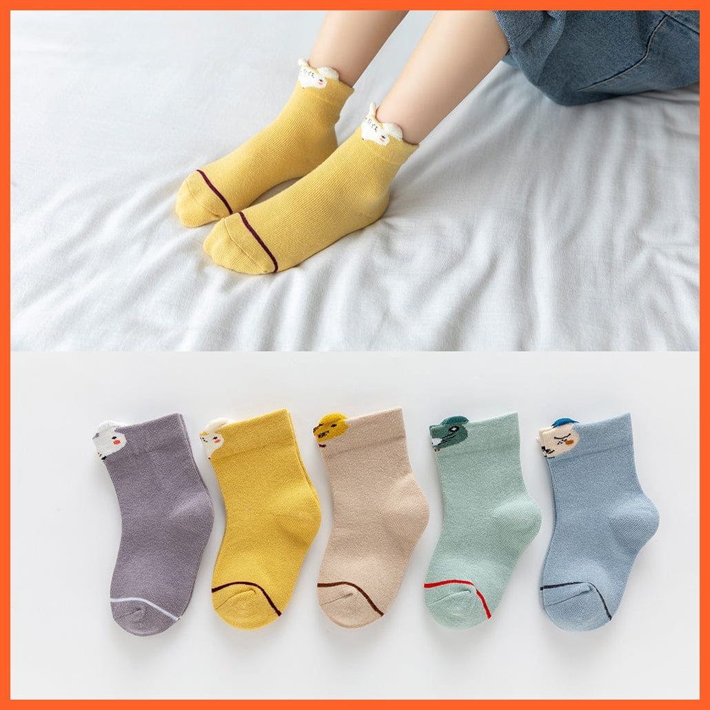 whatagift.com.au kids socks 5Pairs/lot  Baby Winter Warm Kids Socks | Cute Girls Cartoon Animal Kids Socks