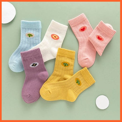 whatagift.com.au kids socks 5Pairs/lot  Baby Winter Warm Kids Socks | Cute Girls Cartoon Animal Kids Socks