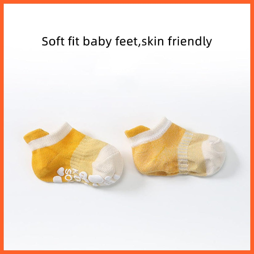 whatagift.com.au kids socks 5Pairs/lot Infant Baby Socks | Cotton Mesh Cute Newborn Toddler Non-slip Socks