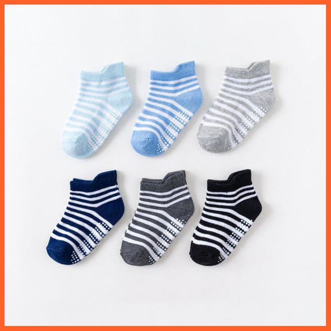 whatagift.com.au kids socks 6 Pairs/lot 0 to 6 Yrs Cotton Anti-slip Low Cut  Boat kids Socks