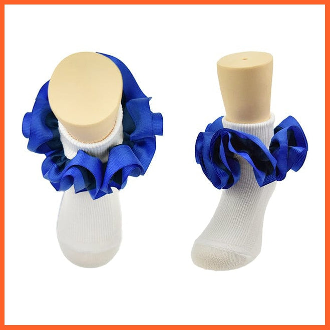 whatagift.com.au kids socks 8 / 1-3 Years New flounces children cotton socks | Girls frilly Big petals princess dance Ballet Latin socks