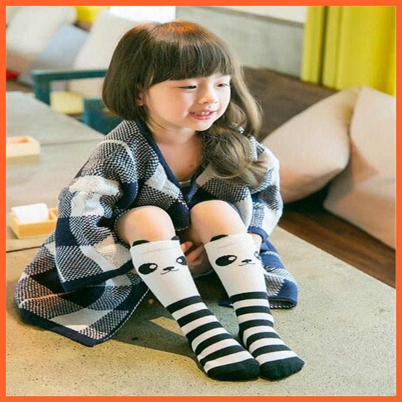 whatagift.com.au kids socks Animal Baby kids Cotton Knee High Long Leg Warmers Cute unisex Toddler Socks
