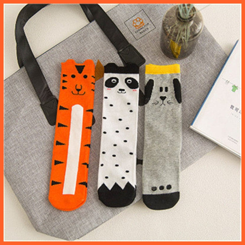 whatagift.com.au kids socks Animal Baby kids Cotton Knee High Long Leg Warmers Cute unisex Toddler Socks