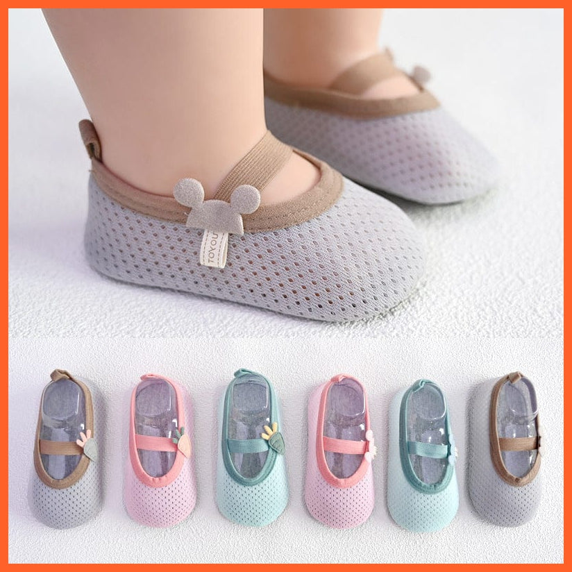 whatagift.com.au kids socks Baby Socks with Rubber Soles | Infant Newborn Summer Anti Slip Soft Sole Mesh Socks