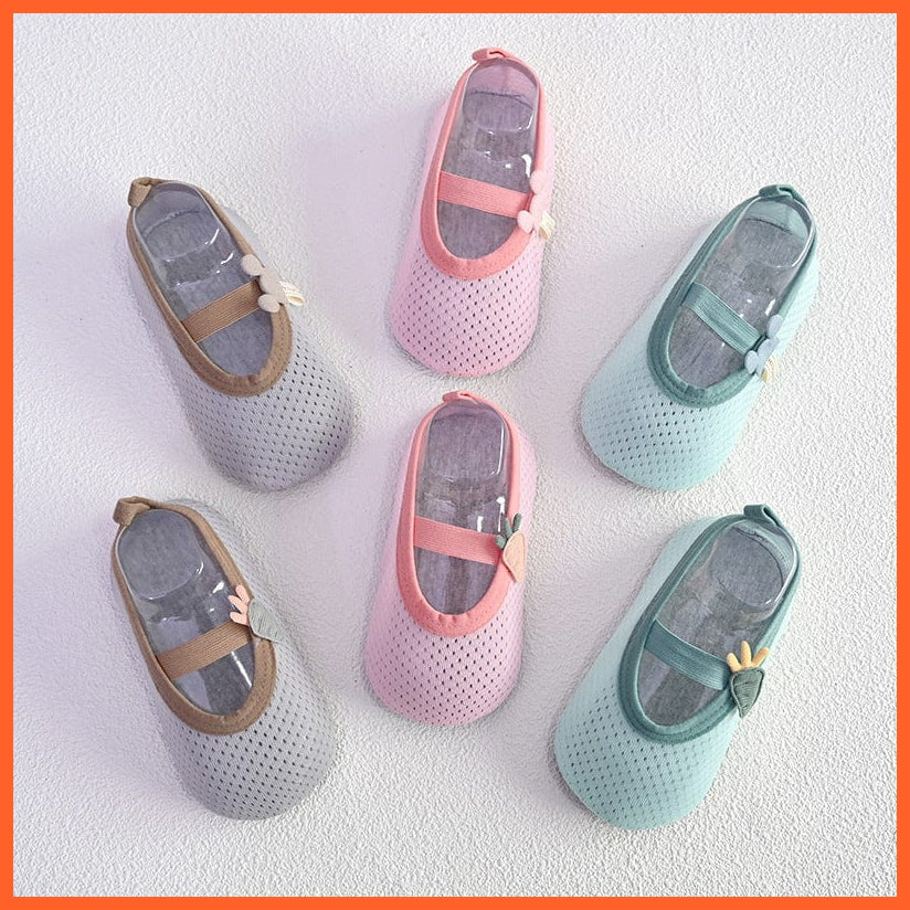 whatagift.com.au kids socks Baby Socks with Rubber Soles | Infant Newborn Summer Anti Slip Soft Sole Mesh Socks