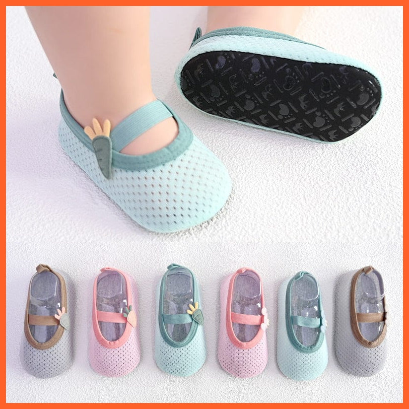 whatagift.com.au kids socks Baby Socks with Rubber Soles | Infant Newborn Summer Anti Slip Soft Sole Mesh Socks
