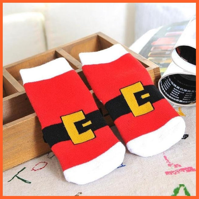 whatagift.com.au kids socks Belt / 4 to 6 year 1 Pair Cotton Winter Kids Terry Snowflake Elk Christmas Gift Socks