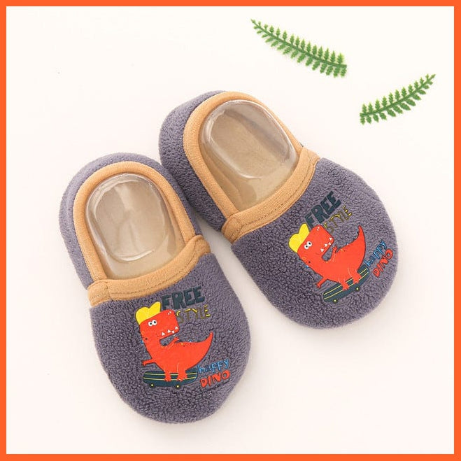 whatagift.com.au kids socks Blue grey / M Cotton Rubber Slip-resistant Cartoon Infant Animal Kids Socks