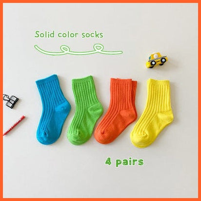 whatagift.com.au kids socks Boys Z329 B / 5-8Y L Spring Kids Candy Bright Color Socks | Cotton Boys Girls Baby Cute Socks