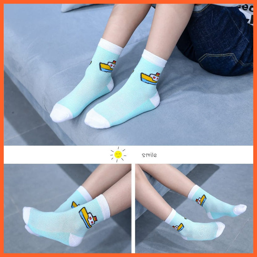 whatagift.com.au kids socks Children Cartoon Socks For Kids | 5pcs/lot Teenager Stuff Soft Knee High Socks