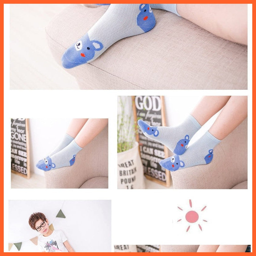 whatagift.com.au kids socks Children Cartoon Socks For Kids | 5pcs/lot Teenager Stuff Soft Knee High Socks