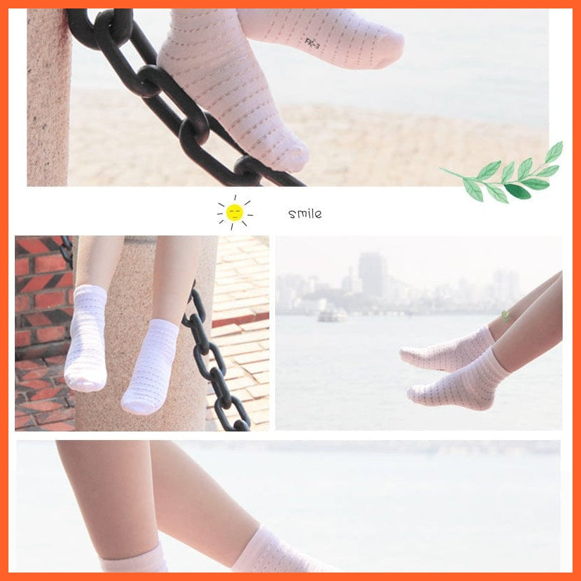 whatagift.com.au kids socks Children Cartoon Socks For Kids | 5pcs/lot Teenager Stuff Soft Knee High Socks