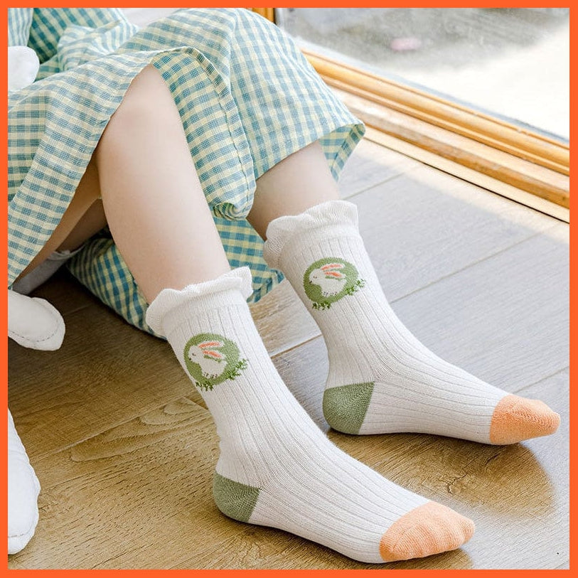 whatagift.com.au kids socks Copy Of 5 Pairs/Lot Autumn Winter Warm Stripe Plaid Cartoon Cute Mesh Kids Socks