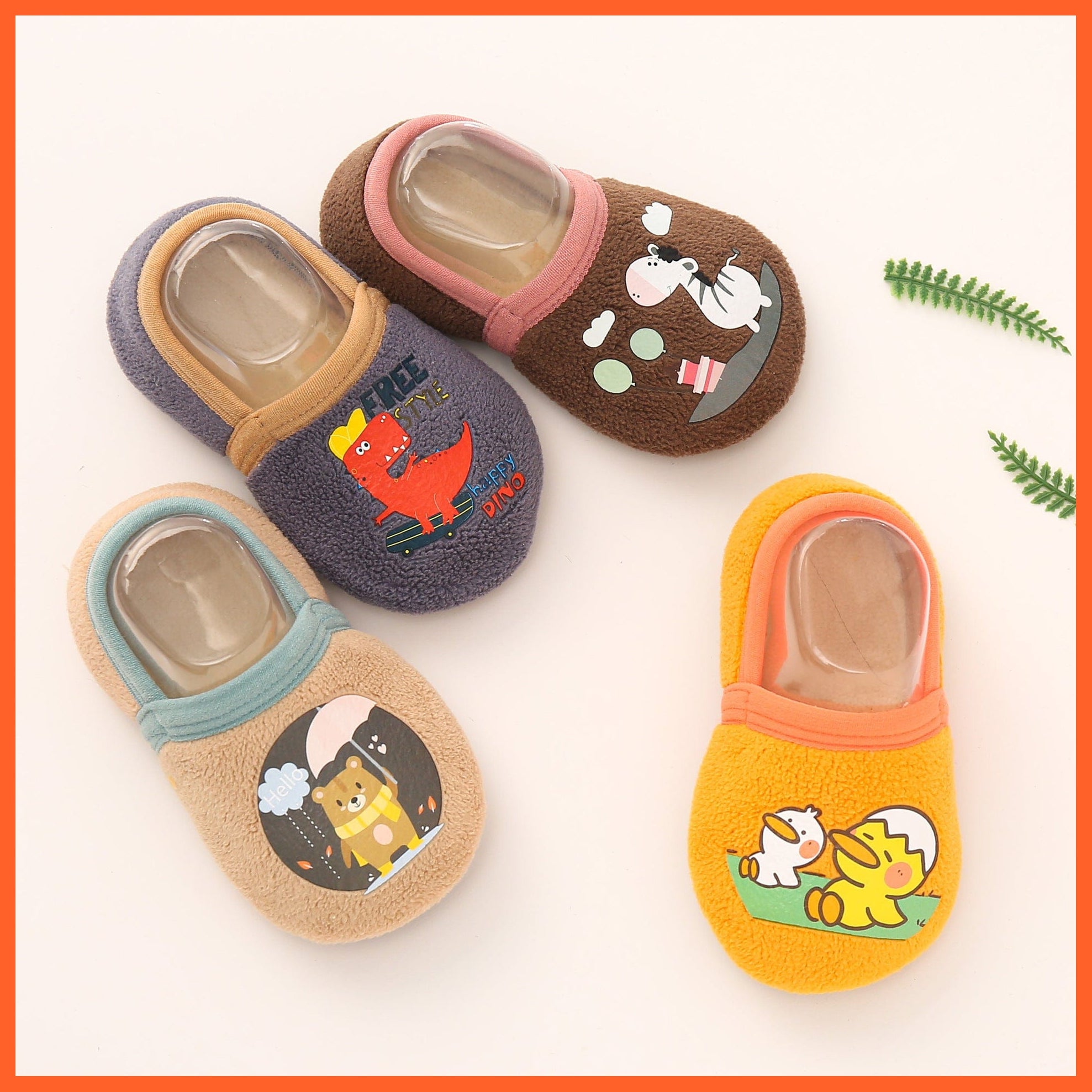 whatagift.com.au kids socks Cotton Rubber Slip-resistant Cartoon Infant Animal Kids Socks