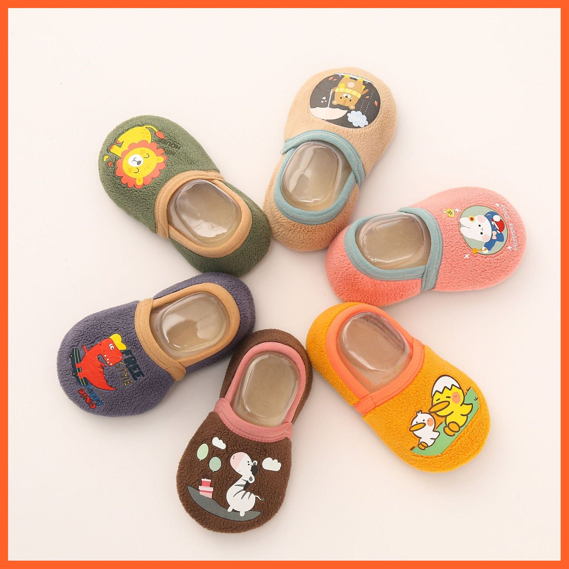 whatagift.com.au kids socks Cotton Rubber Slip-resistant Cartoon Infant Animal Kids Socks