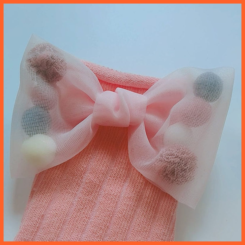 whatagift.com.au kids socks Cute kids Socks With Bow | Toddlers Girls Knee High Socks Infant Baby Leg Warmer