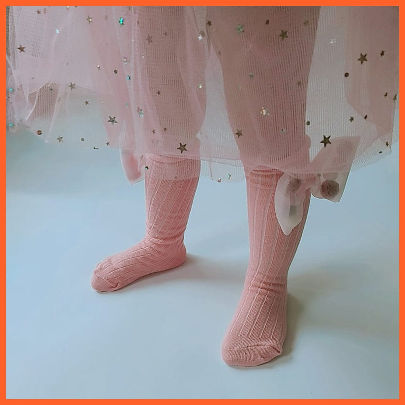 whatagift.com.au kids socks Cute kids Socks With Bow | Toddlers Girls Knee High Socks Infant Baby Leg Warmer