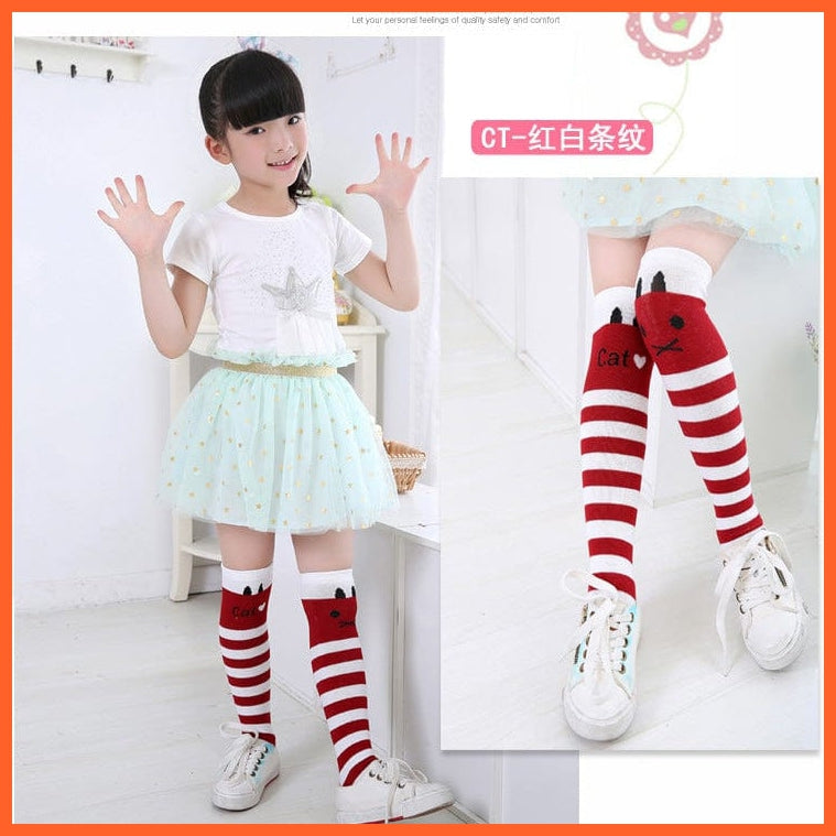 whatagift.com.au kids socks Girls 3-12 Years Old Cotton Knee High Socks | Children Lovely Long  Knee Kids Socks