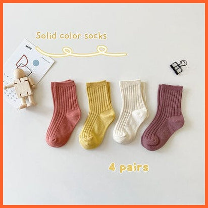 whatagift.com.au kids socks Girls Z329 C / 5-8Y L Spring Kids Candy Bright Color Socks | Cotton Boys Girls Baby Cute Socks