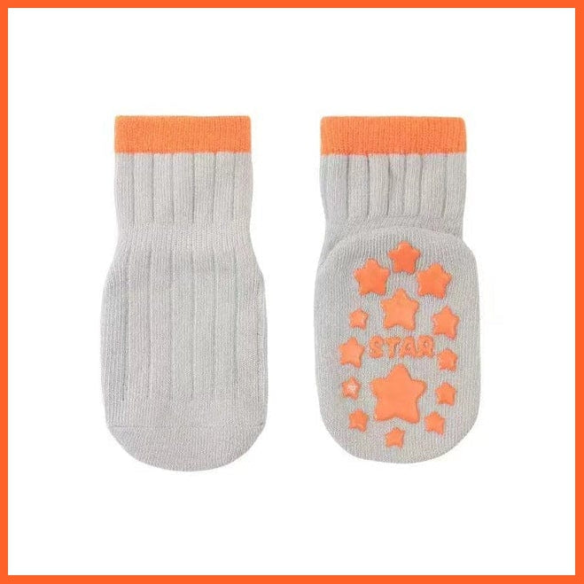 whatagift.com.au kids socks Grey stars / M(1-3Years old) Kids Anti-Slip Sock Trampoline Sock Cotton Breathable Short Socks