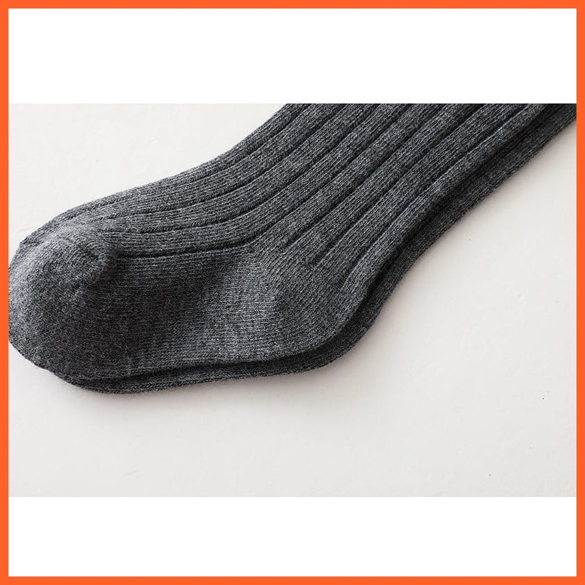 whatagift.com.au kids socks Kids Boys Girls Cotton Breathable Stripe Soft Children Knee High Long Socks