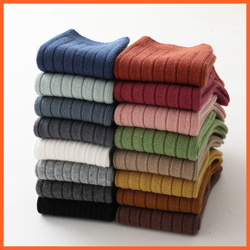 whatagift.com.au kids socks Kids Boys Girls Cotton Breathable Stripe Soft Children Knee High Long Socks