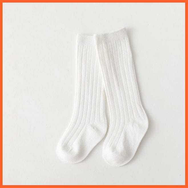 whatagift.com.au kids socks Kids Boys Girls Cotton Breathable Stripe Soft Children Knee High Long Socks