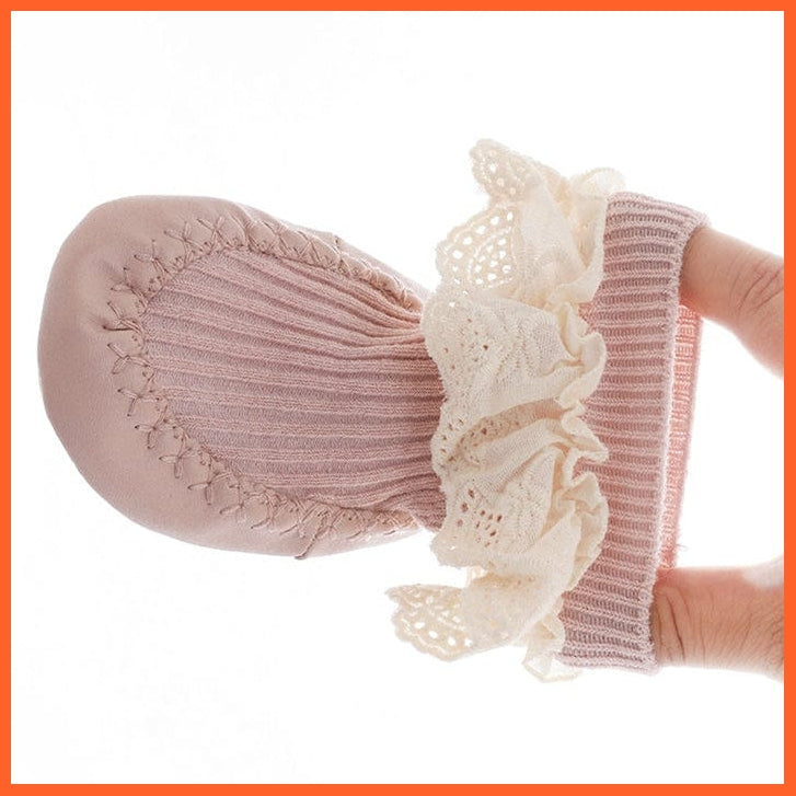 whatagift.com.au kids socks New Baby Ruffle Infant Newborn Lace Flowers Shoes Anti Slip Soft Sole Socks