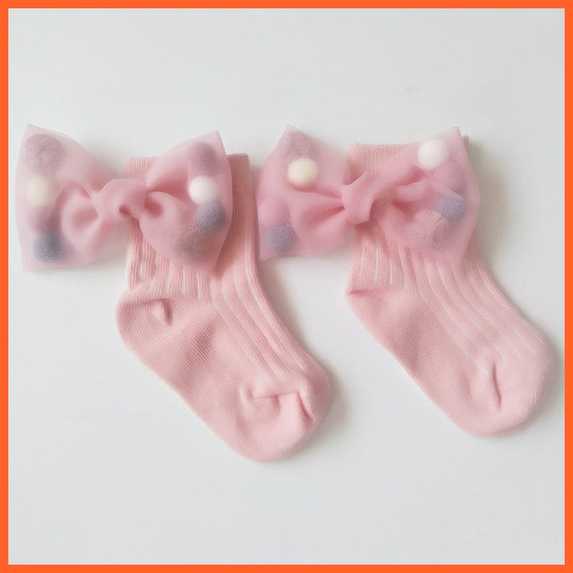 whatagift.com.au kids socks New Baby Toddlers Infant Cotton Ankle Socks With Bow Beading Princess Cute Socks