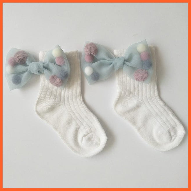 whatagift.com.au kids socks New Baby Toddlers Infant Cotton Ankle Socks With Bow Beading Princess Cute Socks