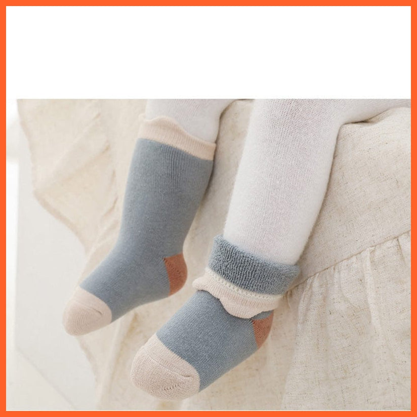 whatagift.com.au kids socks New Baby Toddlers Tube Socks | Cute Cartoon Warm Striped Children Socks