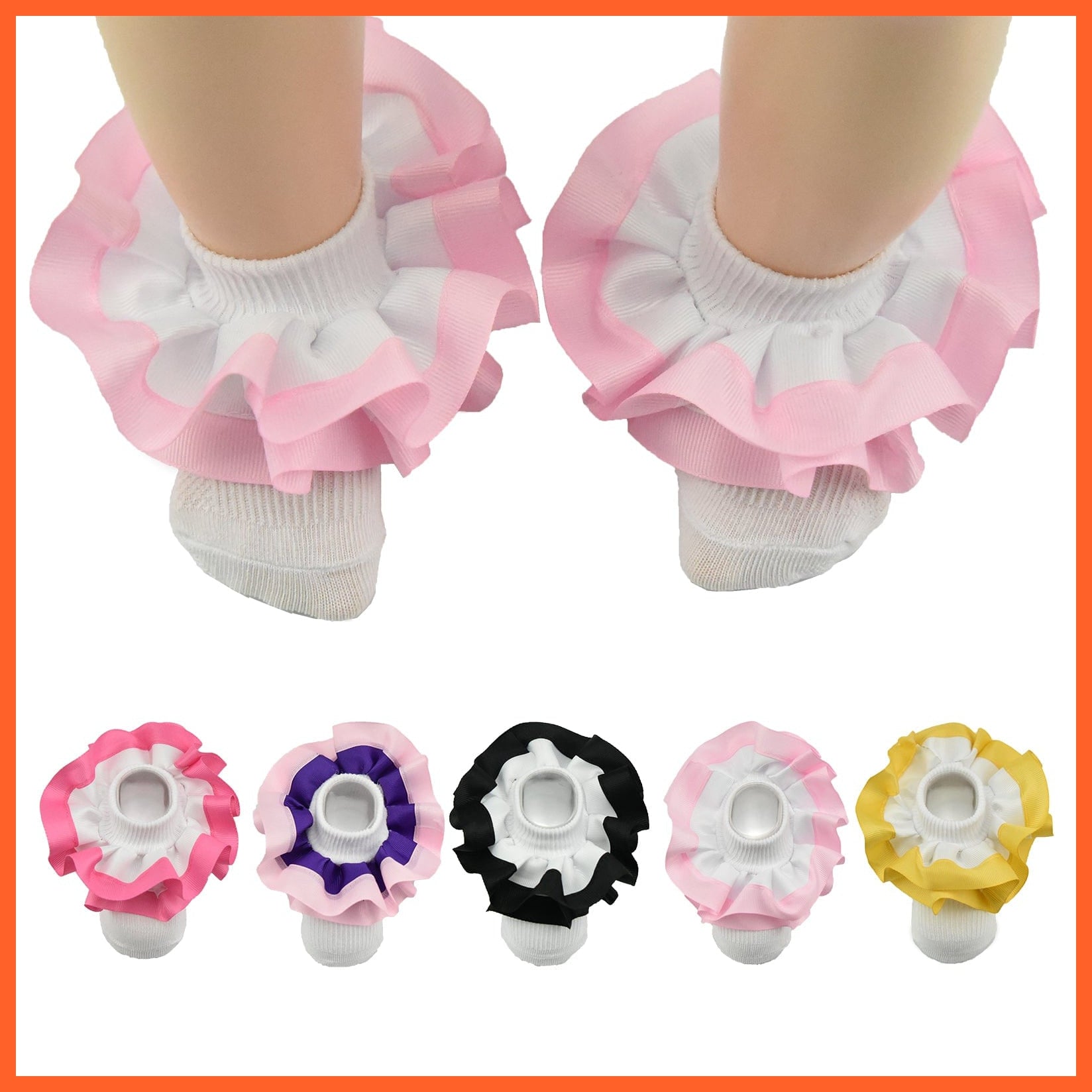 whatagift.com.au kids socks New flounces children cotton socks | Girls frilly Big petals princess dance Ballet Latin socks