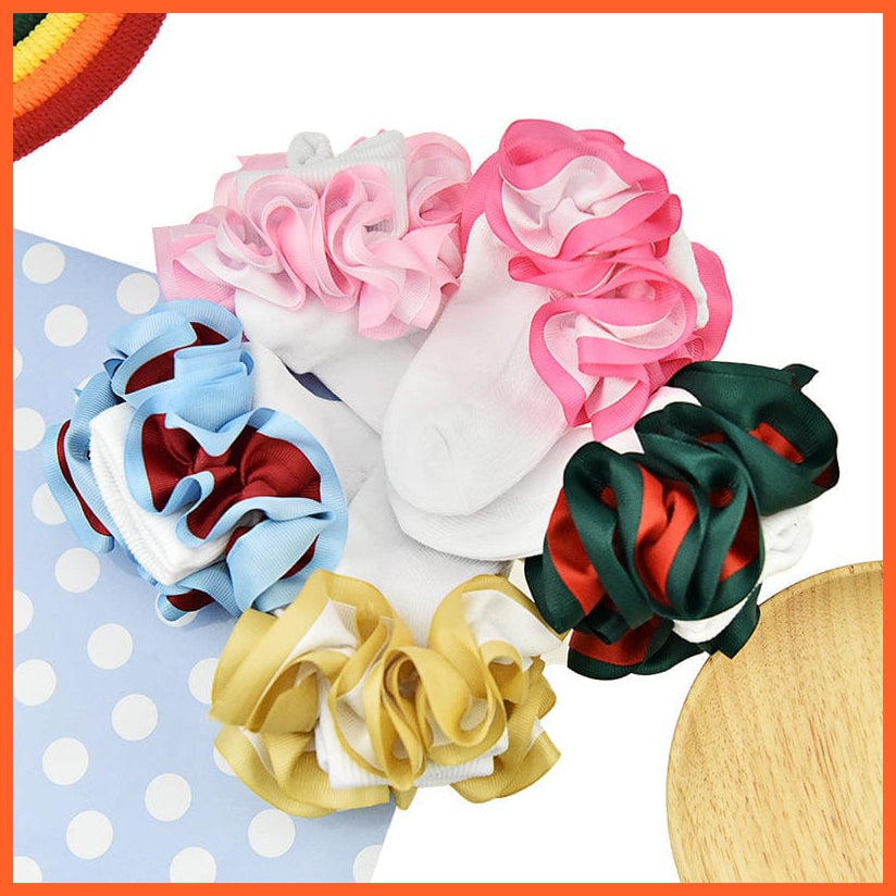 whatagift.com.au kids socks New flounces children cotton socks | Girls frilly Big petals princess dance Ballet Latin socks