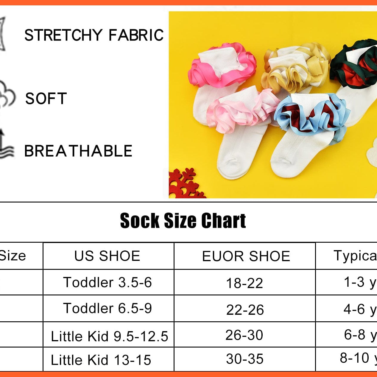 whatagift.com.au kids socks New flounces children cotton socks | Girls frilly Big petals princess dance Ballet Latin socks
