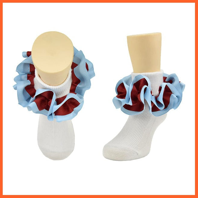 whatagift.com.au kids socks New flounces children cotton socks | Girls frilly Big petals princess dance Ballet Latin socks