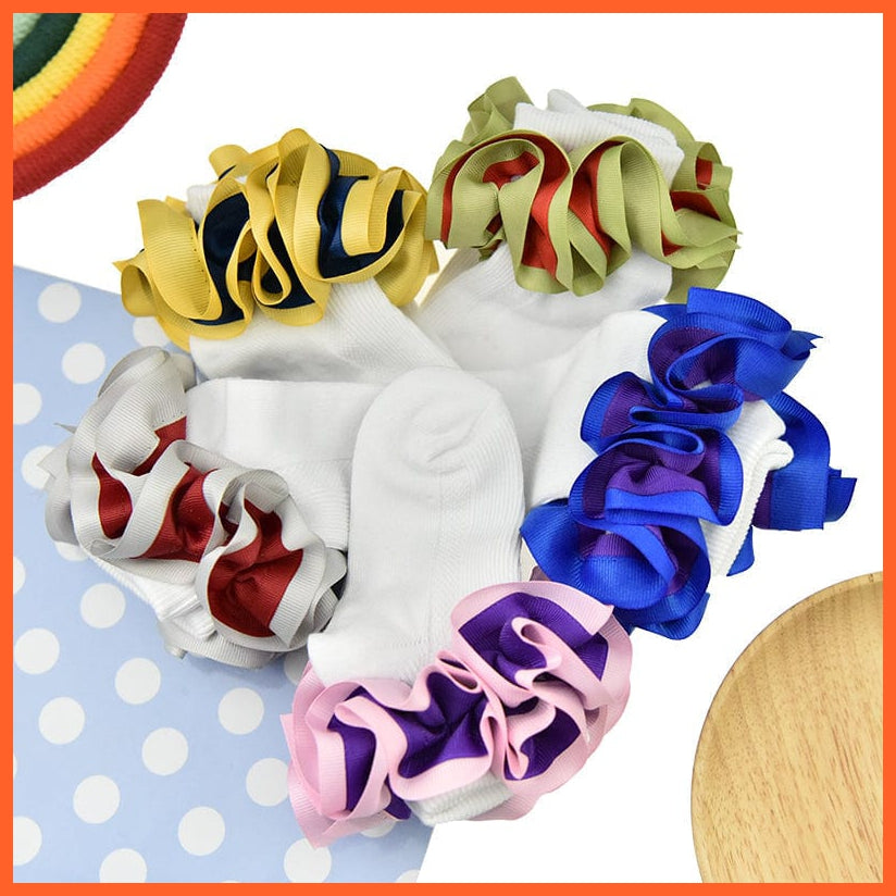 whatagift.com.au kids socks New flounces children cotton socks | Girls frilly Big petals princess dance Ballet Latin socks